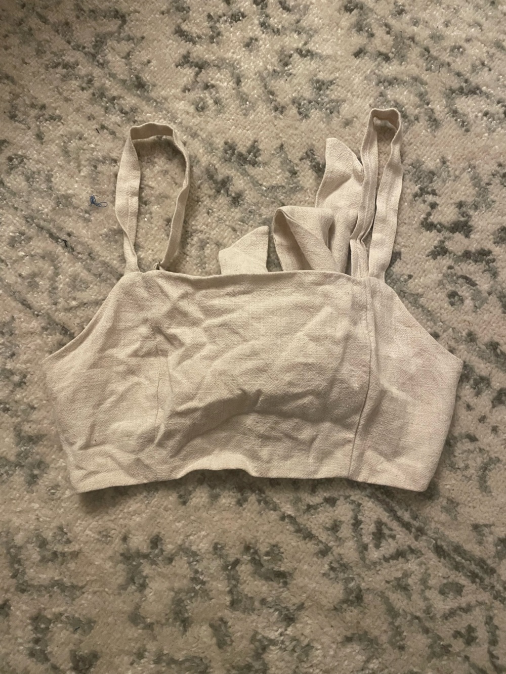 Altar'd State Light Beige Linen-Blend Tank